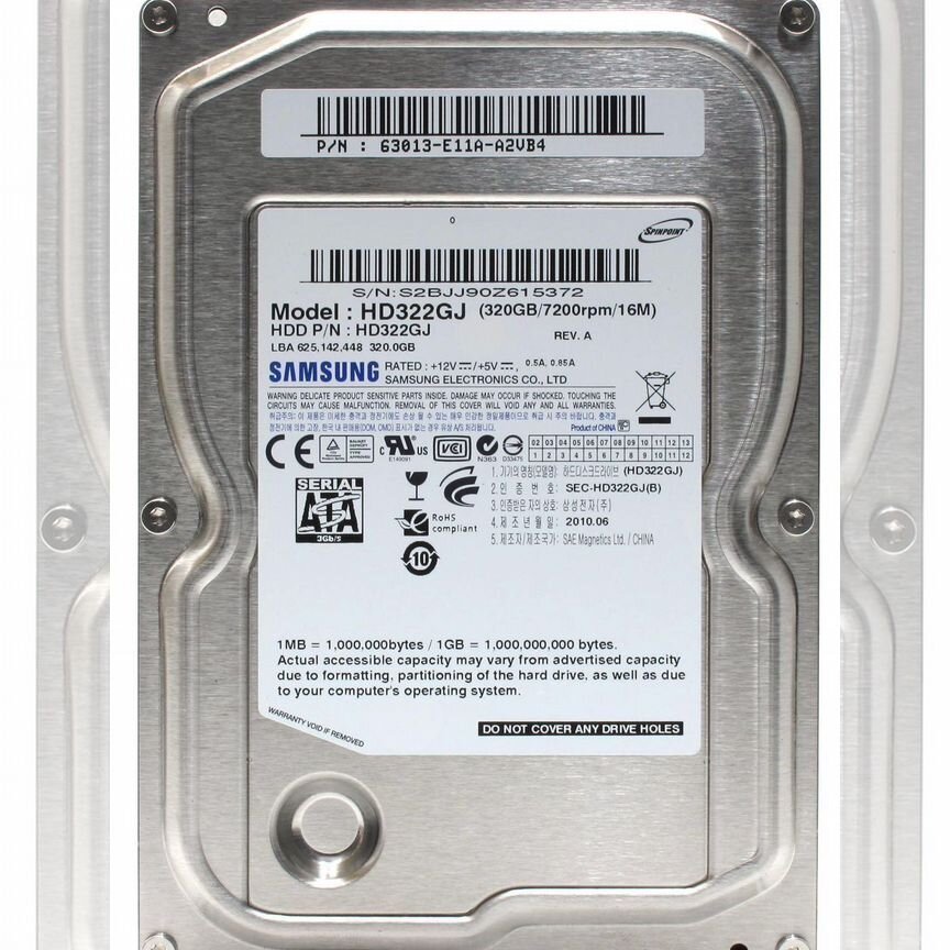 [HD322GJ] Жесткий Диск Samsung 320gb Sata2 3.5" Hd322gj