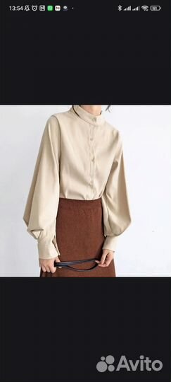 Блузка с объемными рукавами, фонарики, 44-46