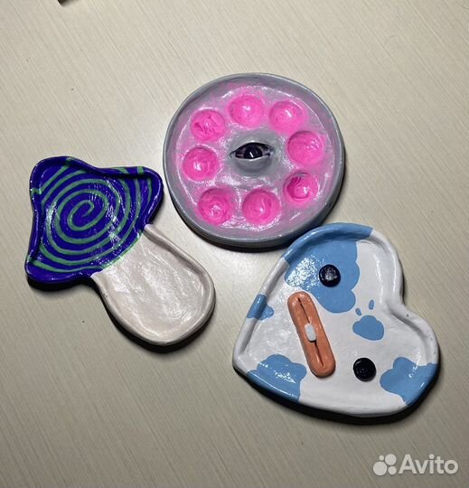 Тарелочки из глины(для украшений, декора и тд)