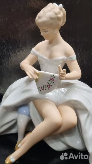 Статуэтка фарфор балерина с веером Wallendorf