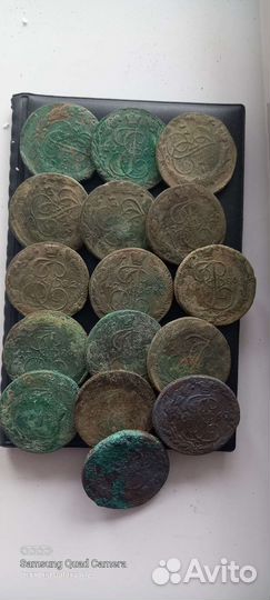 Лот меди империи 5 копеек Екатерины 2