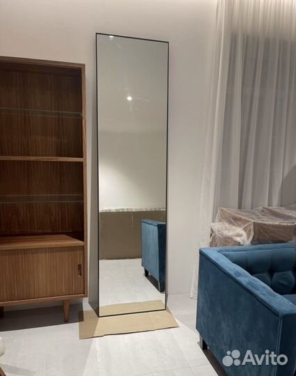 Зеркало 60х230 в черной металлической раме