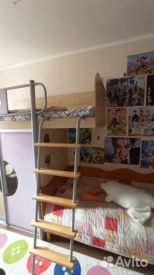 Детская кровать чердак домик