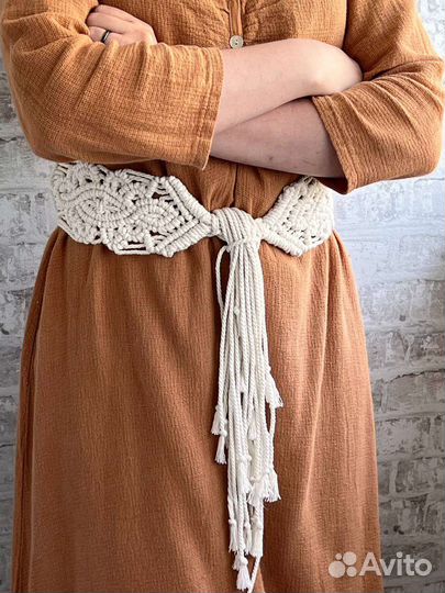 Пояс в технике макраме