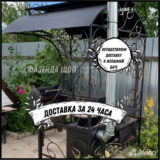 Мангал с крышей