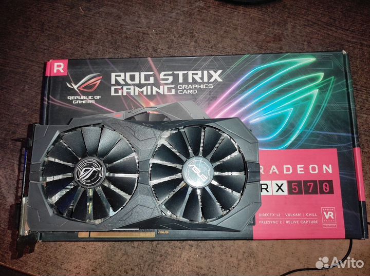 Asus ROG Strix Gaming RX570 OC 8GB на гарантии