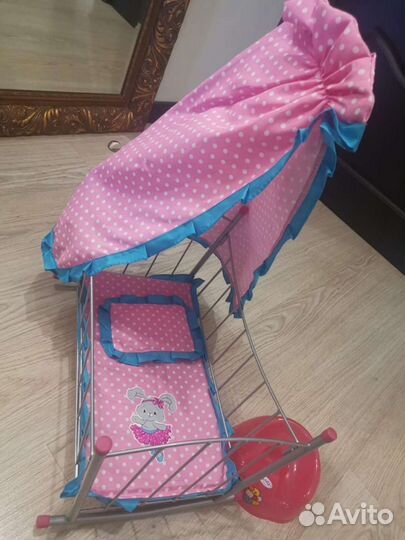 Пупс, кроватка, горшок, кукла