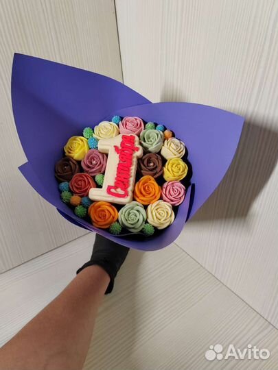 Букет шоколадный на 1 сентября