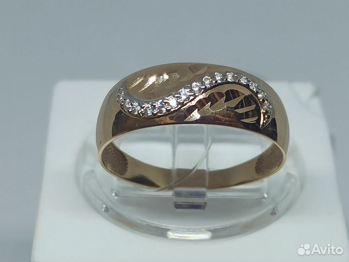 Золотое кольцо С камнями 585* (центр)