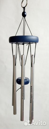Подвес музыка ветра с пожеланиями h32см d8см