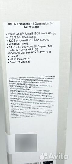 Ноутбук HP omеn Trаnsсеnd U9/32GB/1TB/4070