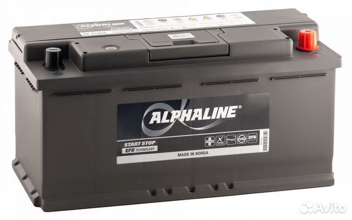 Аккумулятор автомобильный alphaline EFB 110R