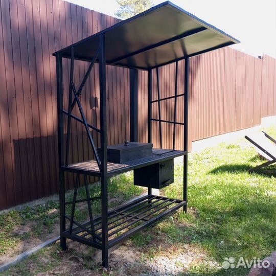 Мангал с печкой под казан