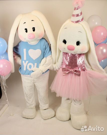 Ростовые куклы зайчики (аренда или с аниматором)