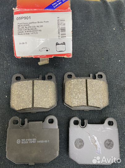 Колодки тормозные mercedes w163 ml270-500