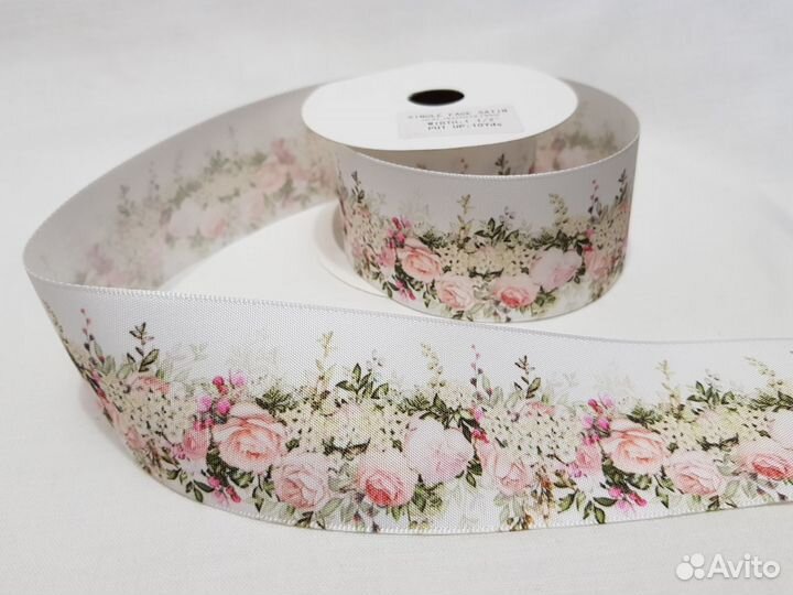 Атласная лента с рисунком