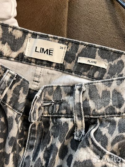 Джинсы Lime 38 леопард клеш