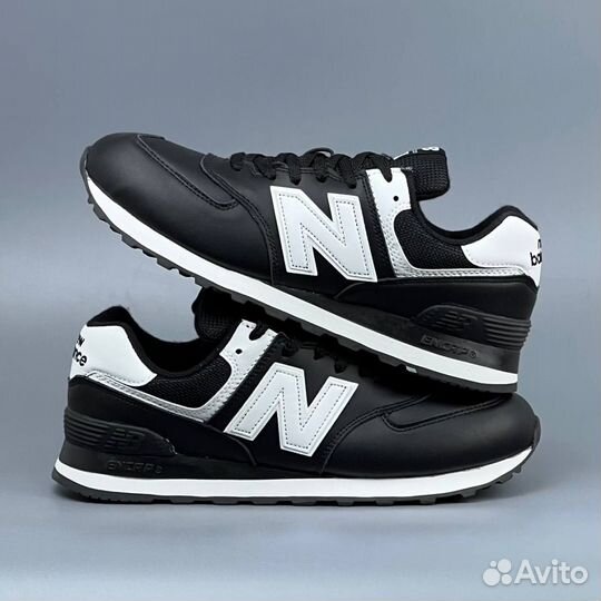 New Balance 574 Black Leather