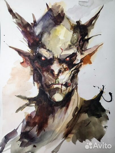 Интерьерная картина акварелью