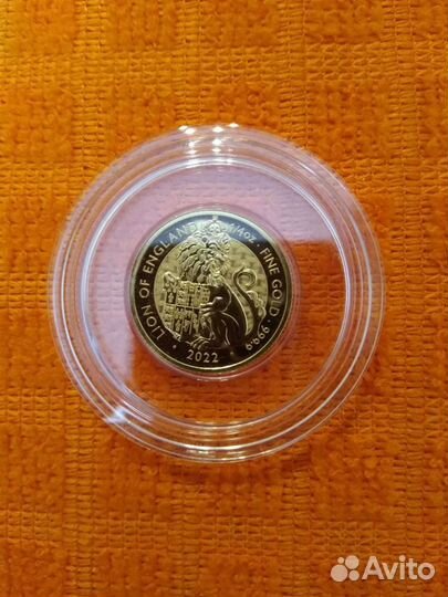 Звери Тюдоров 2022г Лев Англии золотая монета