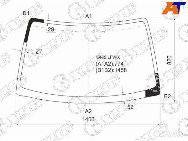 Стекло лобовое suzuki ignis