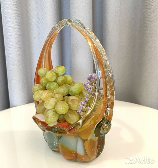 Вазы из цветного стекла СССР