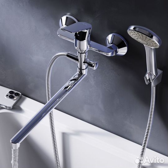 Смеситель для ванны AM.PM Gem F90A90100 универсал