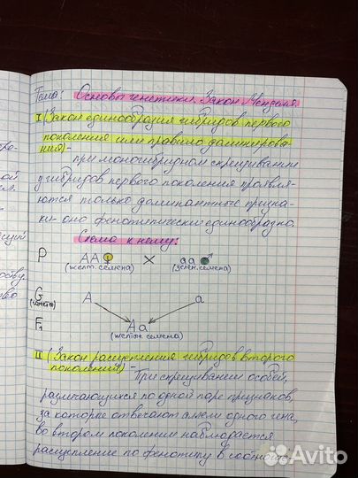 Конспект от руки