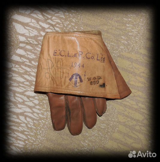 Кожаные краги британская кавалерия 1944 год антик
