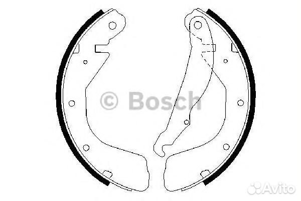 Колодки тормозные барабанные зад 09864872