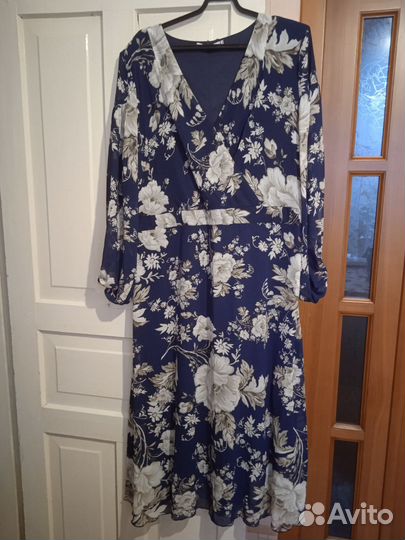Шифоновое платье новое 58, 60 размер