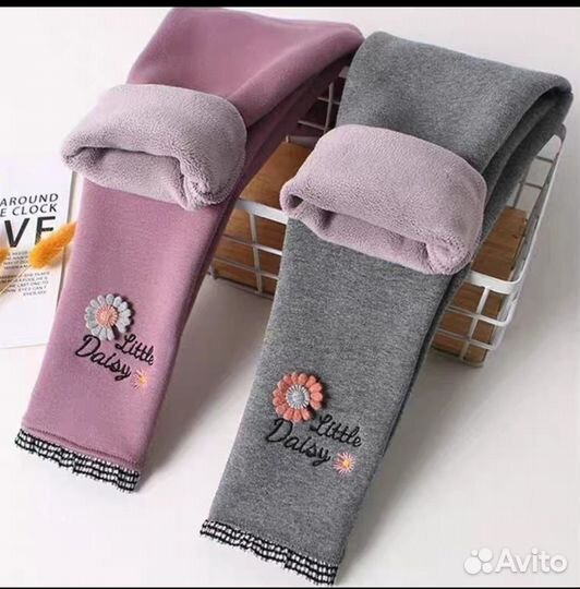 Лосины для девочки теплые