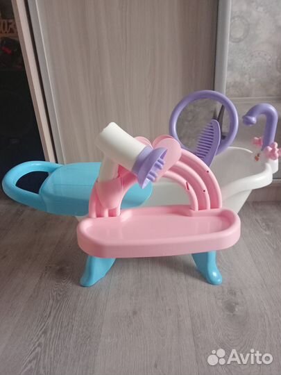 Ванна для купания кукол с аксессуарами