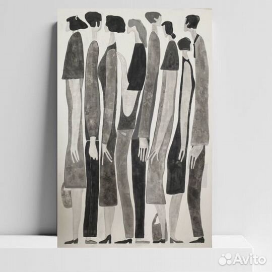 Большая нтерьерная картина на холсте, акрил