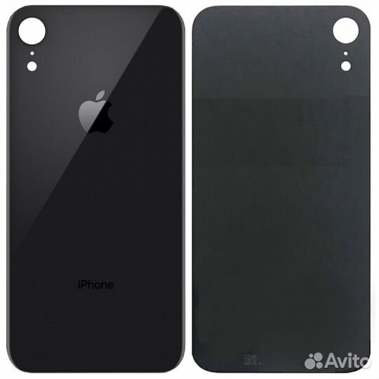 Задняя панель (крышка) iPhone XR (Black) с увеличе