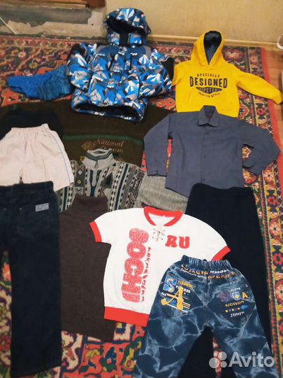 Детские вещи пакетом (5-6-7) + обувь