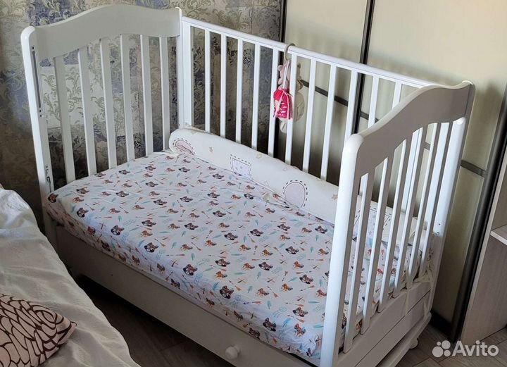 Детская кровать качалка из бука Гандылян 