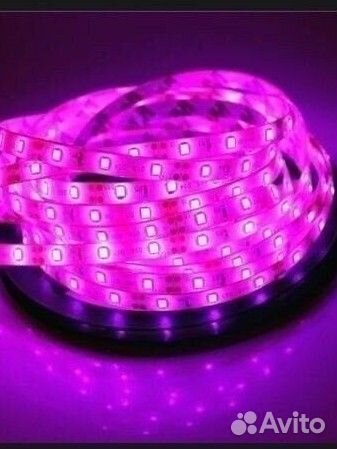 Белая и розовая светодиодная лента 3 м