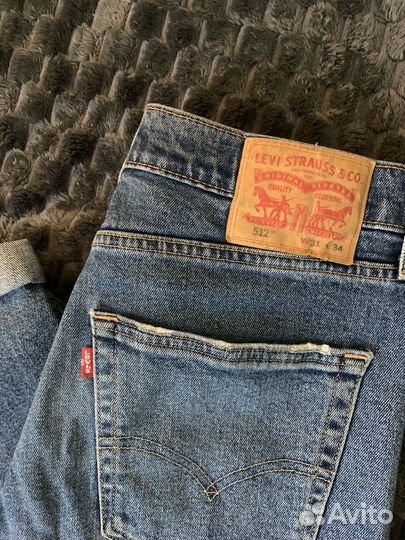 Джинсы Levi's 512 31/34 Оригинал