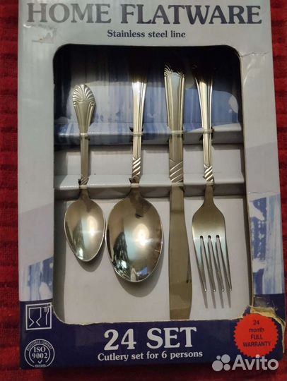 Столовые приборы Италия нержавеющая 24 новый