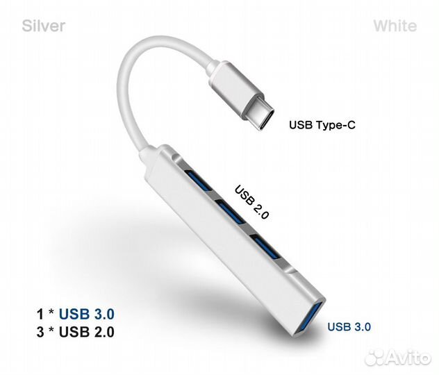 Type-C USB 3.0 хаб (с OTG)