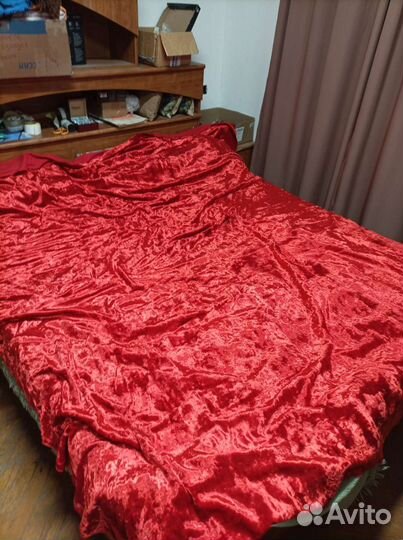 Ткань- плюш СССР. Бархат черный Германия