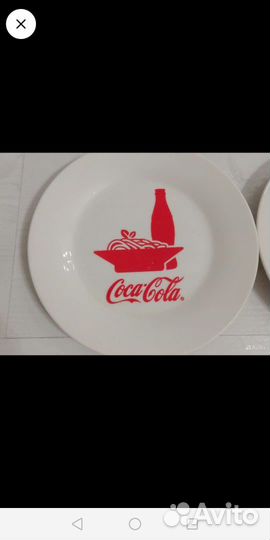Новая десертная тарелка”Coca-cola”