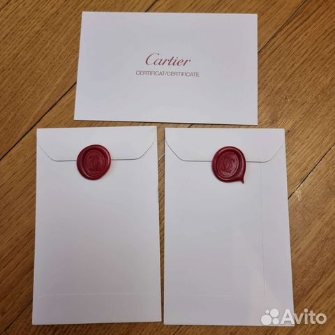 Конверт Cartier для сертификата с сургучом