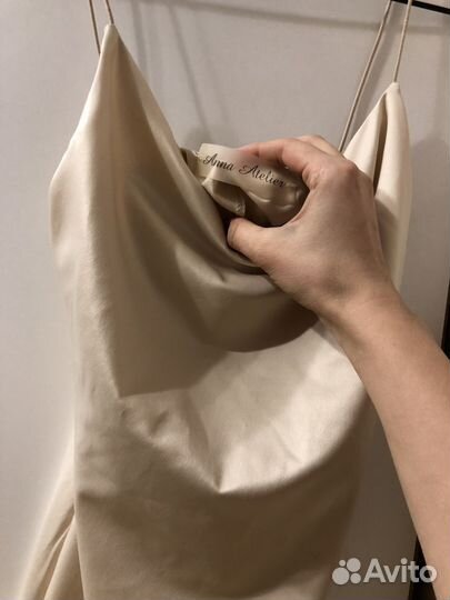 Платье женское комбинация бежевое