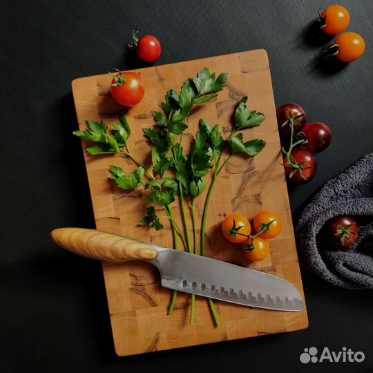 Разделочная доска деревянная торцевая