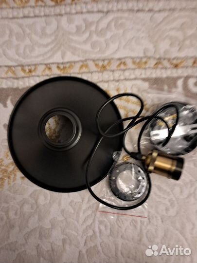 Светильник подвесной потолочный чёрный лофт