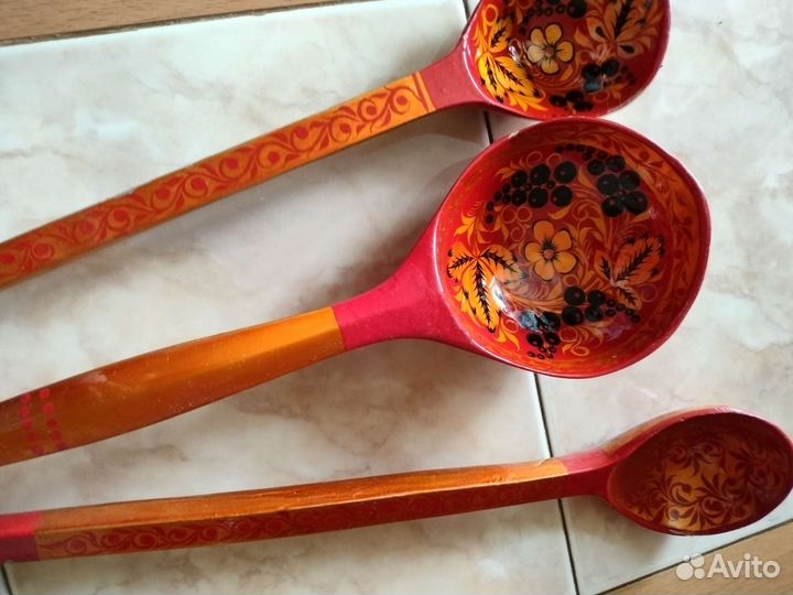 Ложки с хохломской росписью