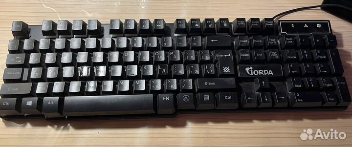 Клавиатура проводная, defender с подсветкой