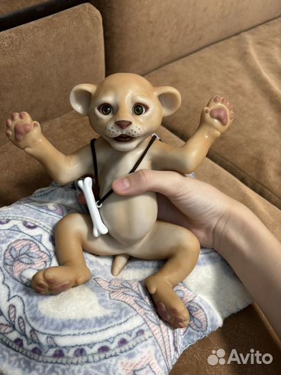 Силиконовый реборн львенок